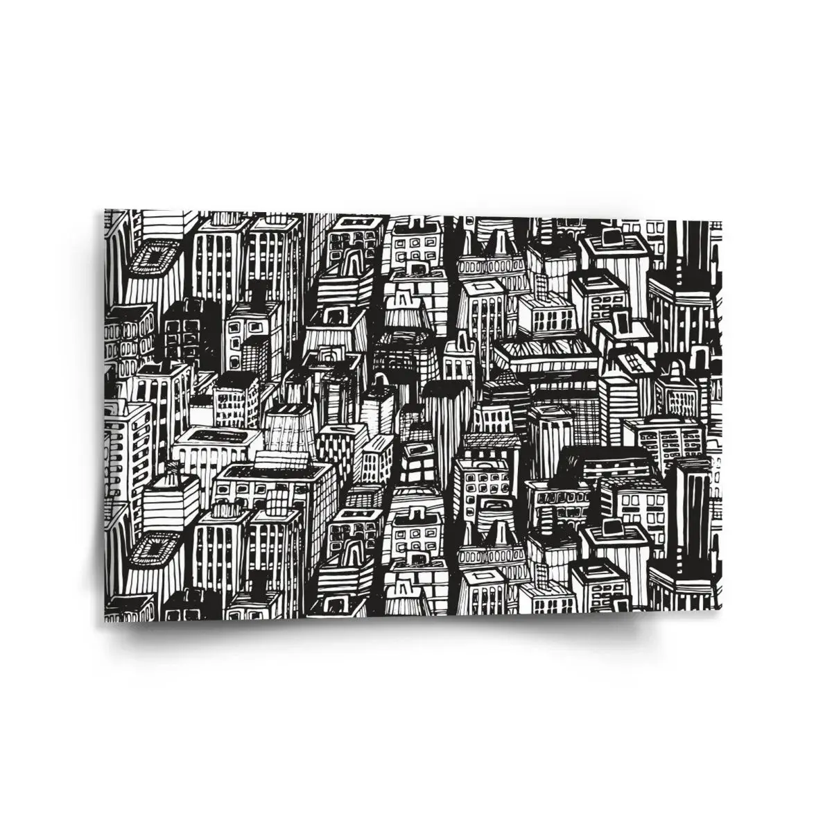 Obraz Kreslené mrakodrapy - 120x80 cm