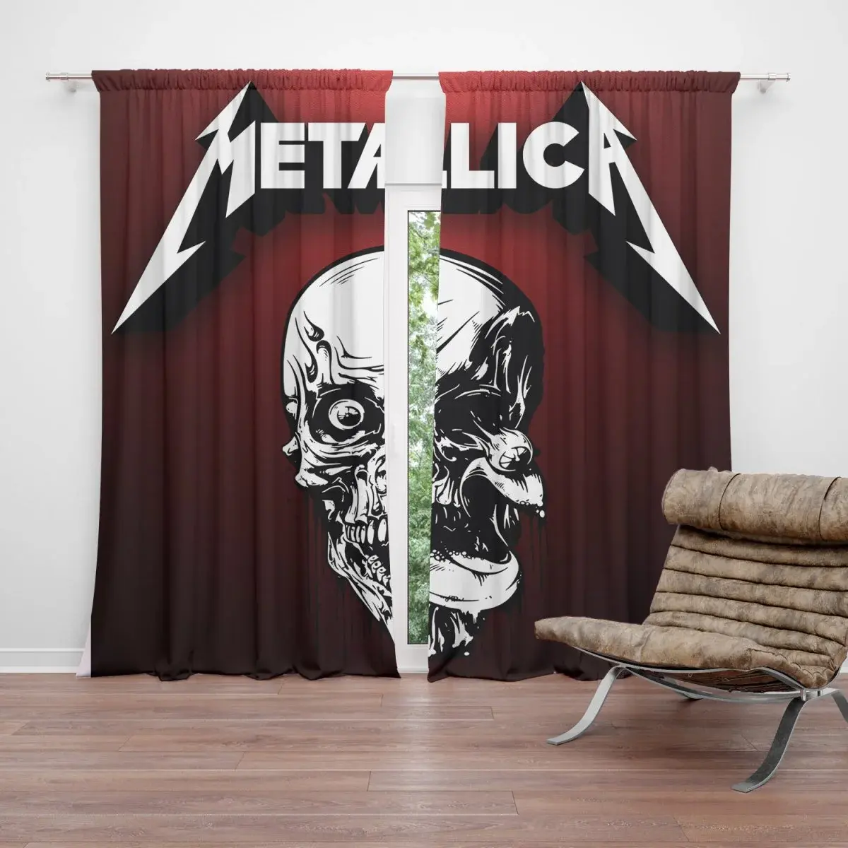 Závěs METALLICA Death metal: 2ks 140x250cm