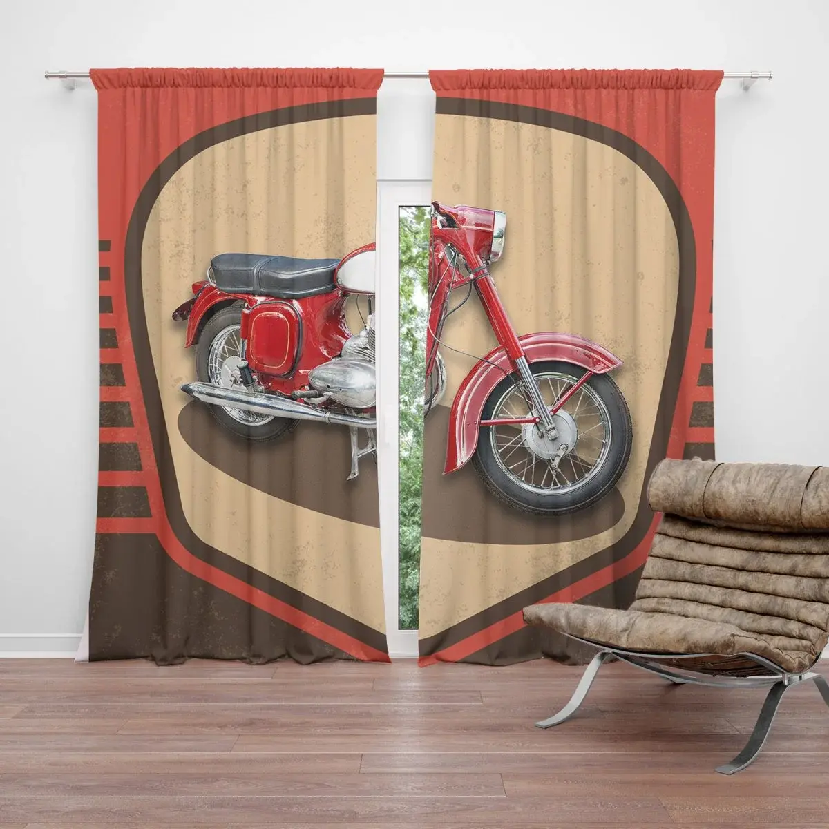 Závěs Jawa panelka Vintage: 2ks 140x250cm