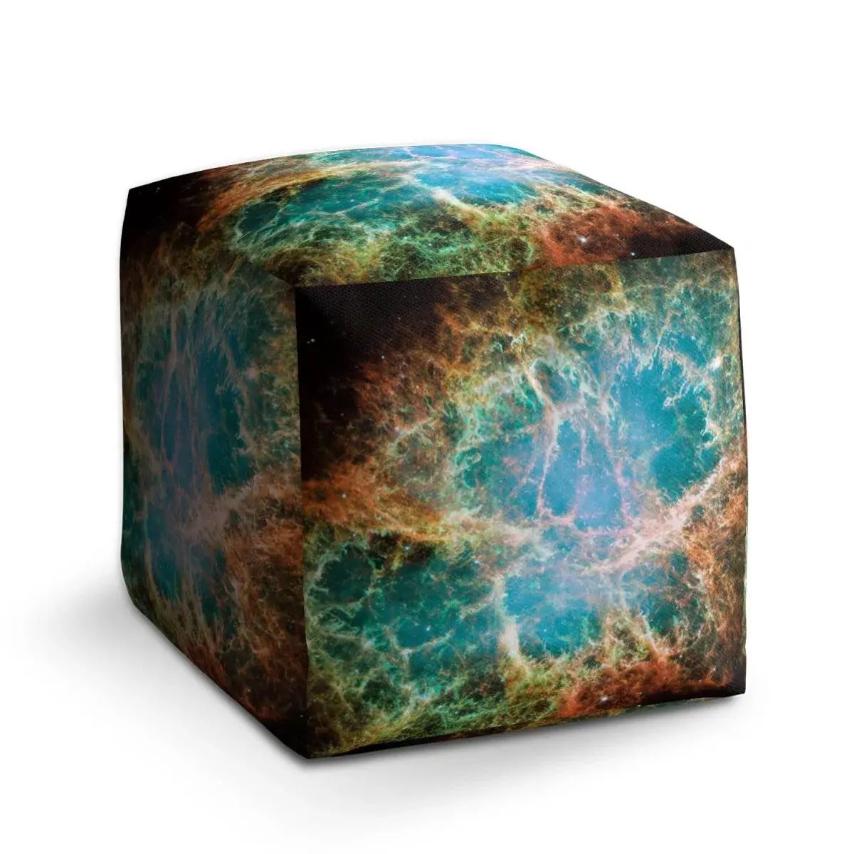 Taburet Cube Vesmírná abstrakce - 50x50x50 cm