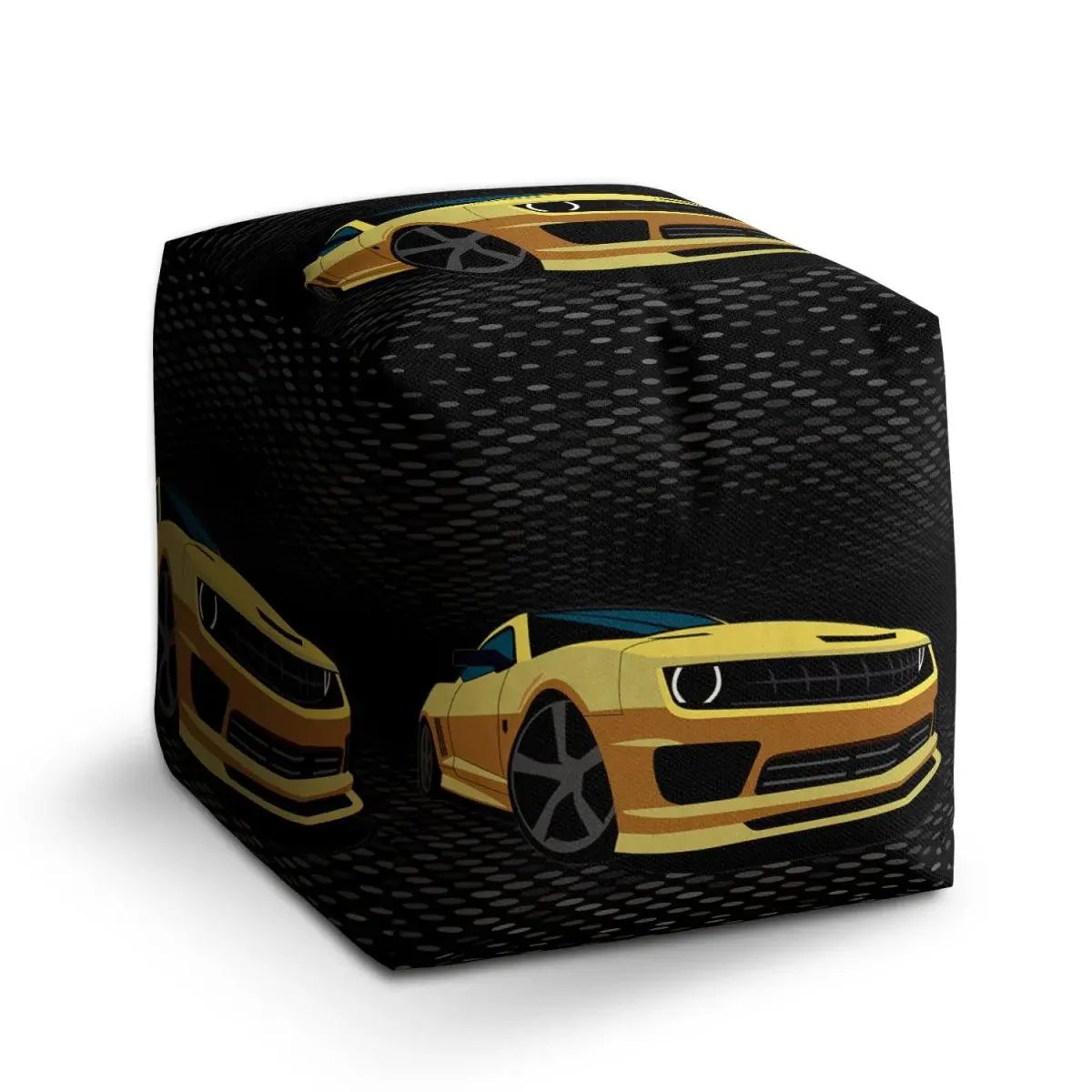 Taburet Cube Chevrolet Camaro Puntíky - 50x50x50 cm