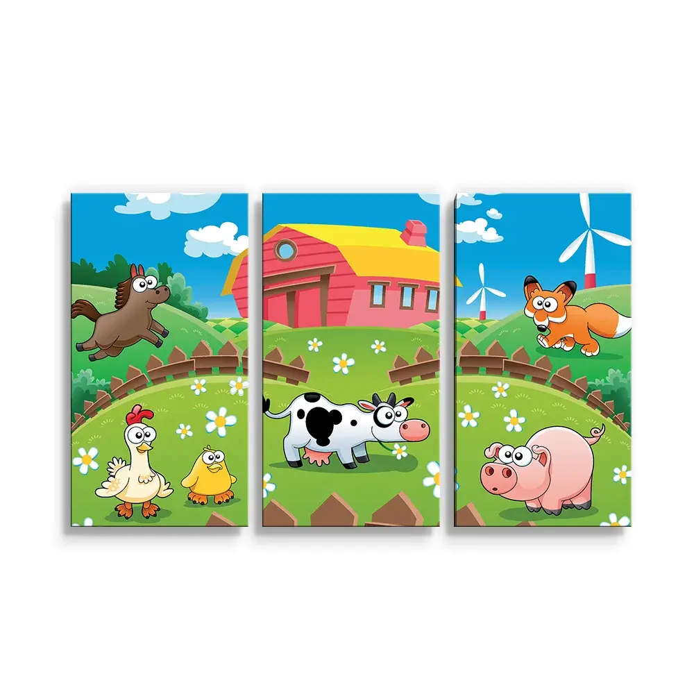 Obraz - 3-dílný Farma - 120x80 cm