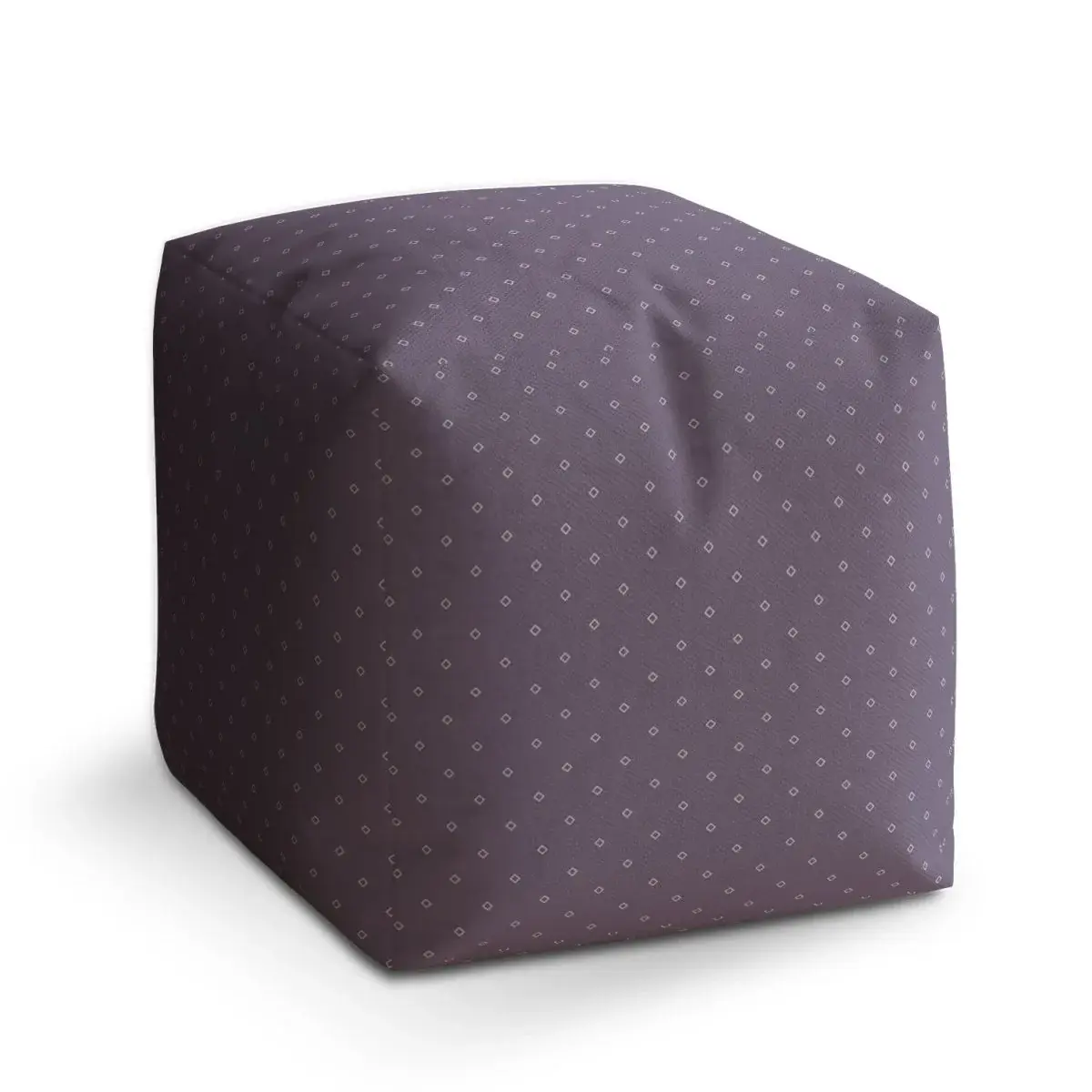 Taburet Cube Bílé čtverce - 50x50x50 cm