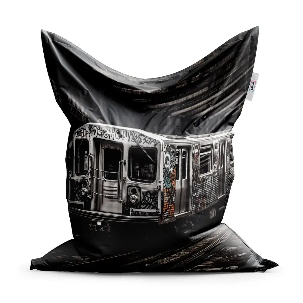Sedací vak Městské metro s graffiti - 200x140 cm