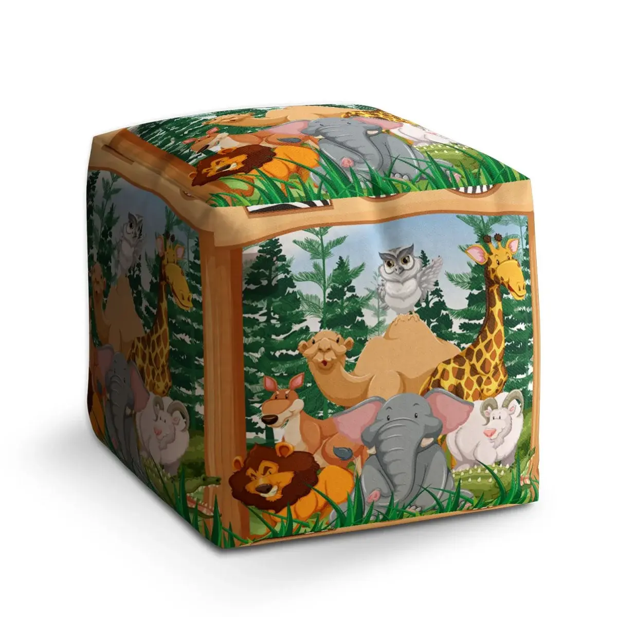 Taburet Cube Zoo - 40x40x40 cm