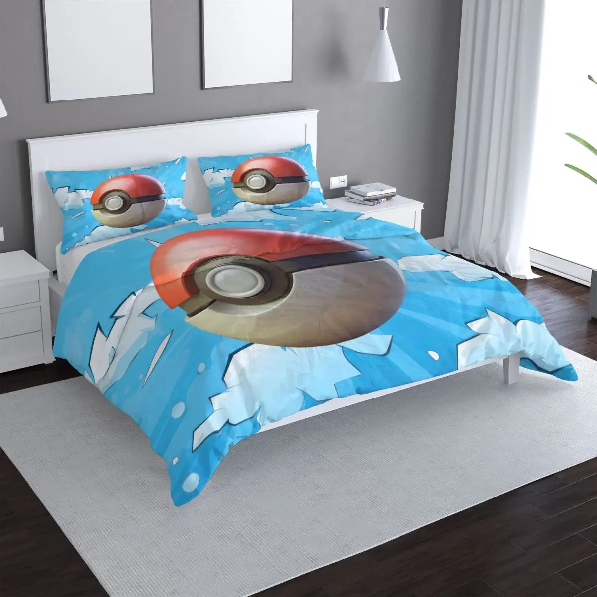 Povlečení Pokemon ball Obloha - 140x220 / 90x70