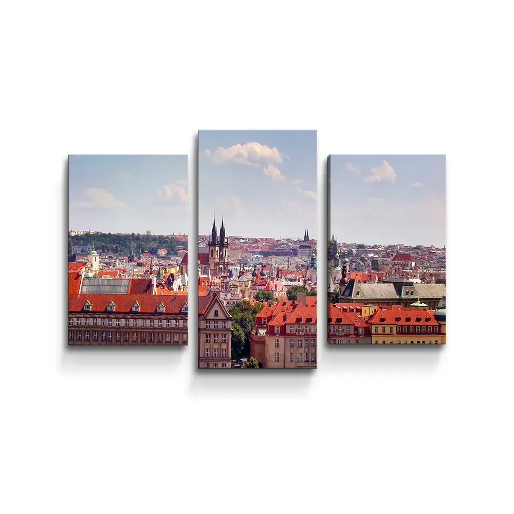 Obraz - 3-dílný Praha - 75x50 cm
