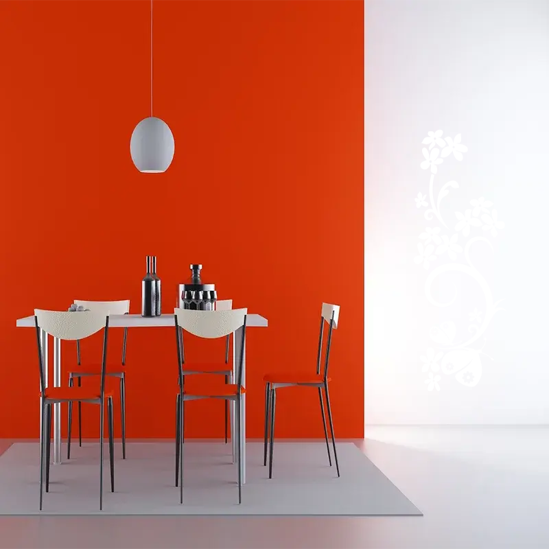Samolepka na zeď: Motýlí ornament - 160x58 cm