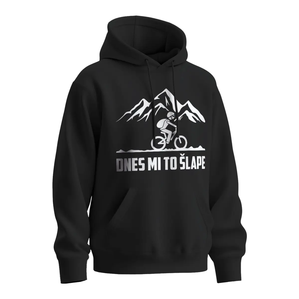 Mikina s potiskem Dnes mi to šlape - černá 2XL