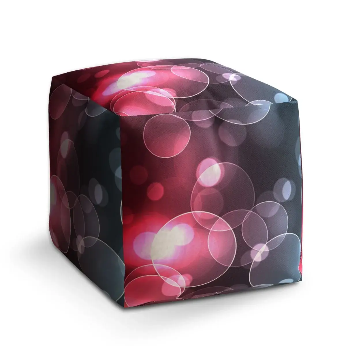 Taburet Cube Bublinová abstrakce - 60x60x60 cm