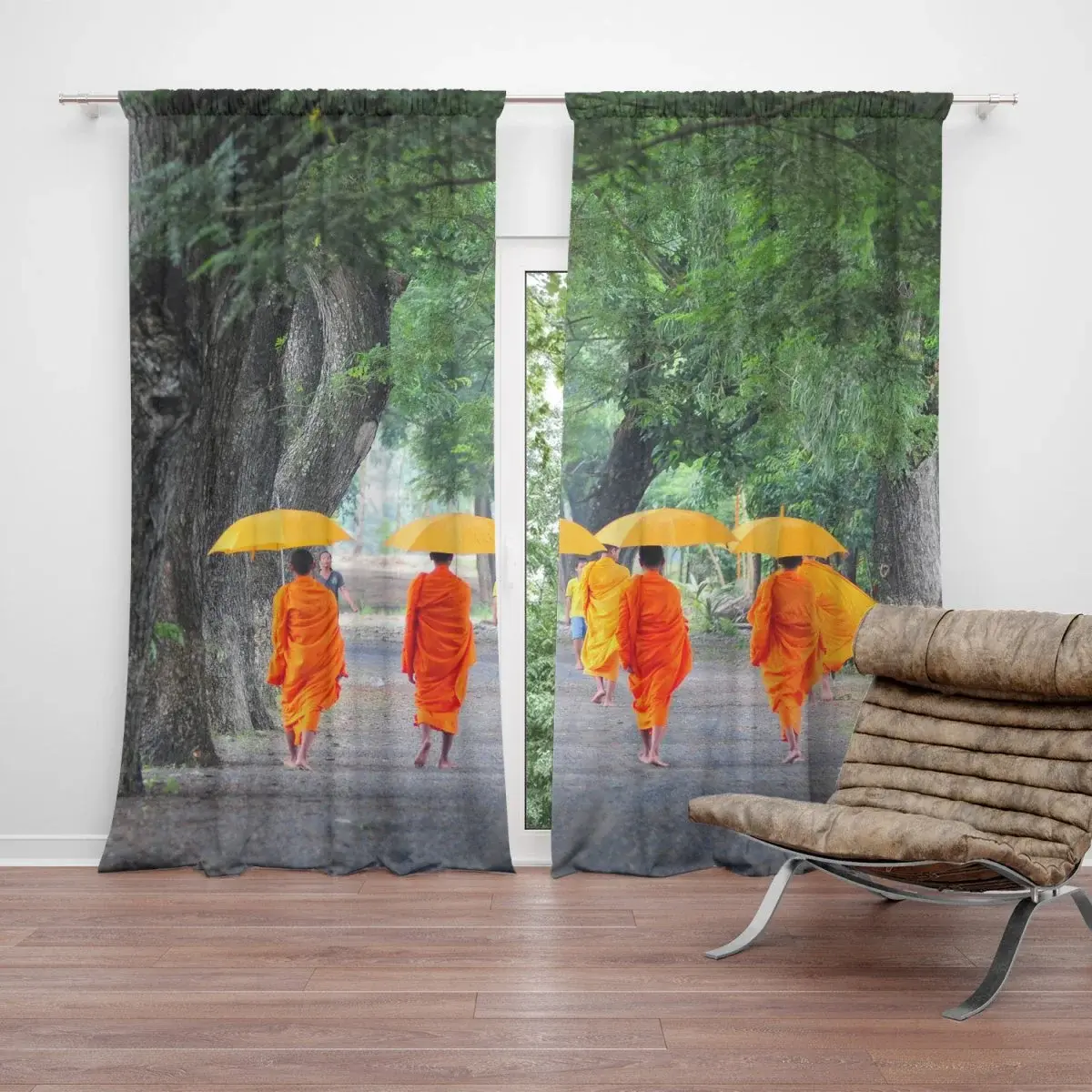 Závěs Mniši: 2ks 140x250cm