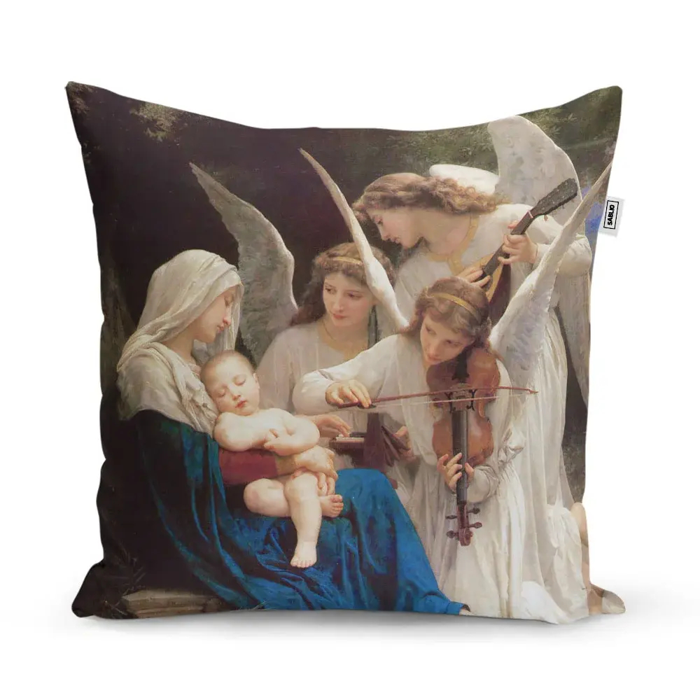 Polštář Panna s anděly - William-Adolphe Bouguereau - 40x40 cm