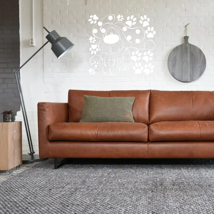Samolepka na zeď: Běžící pejsek - 60x55 cm