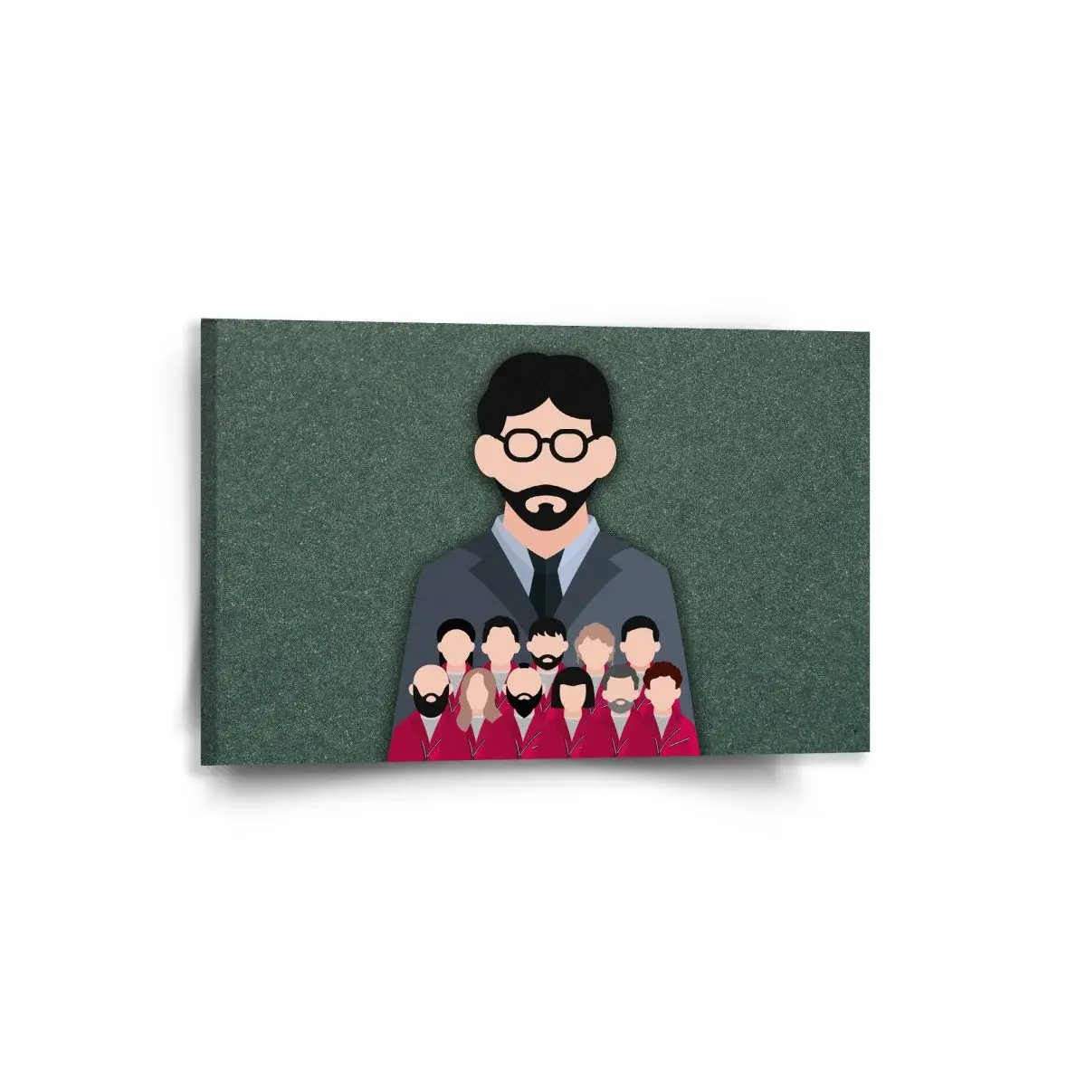 Obraz Money heist Profesor a jeho tým Zelená - 60x40 cm