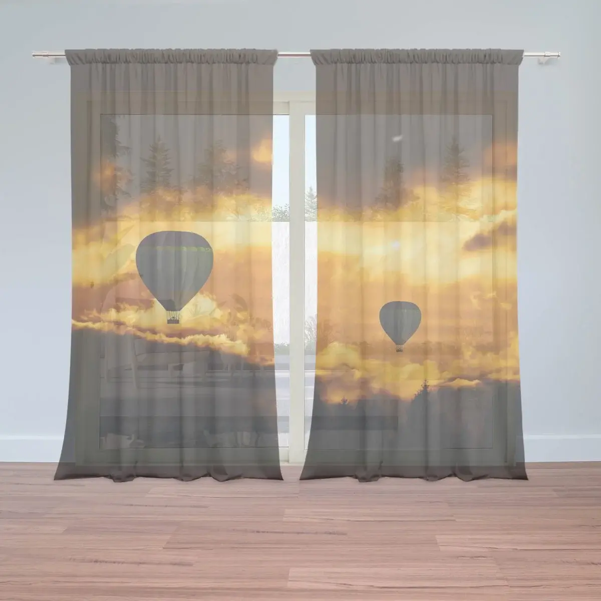 Záclony Horkovzdušné balony: 2ks 150x250cm