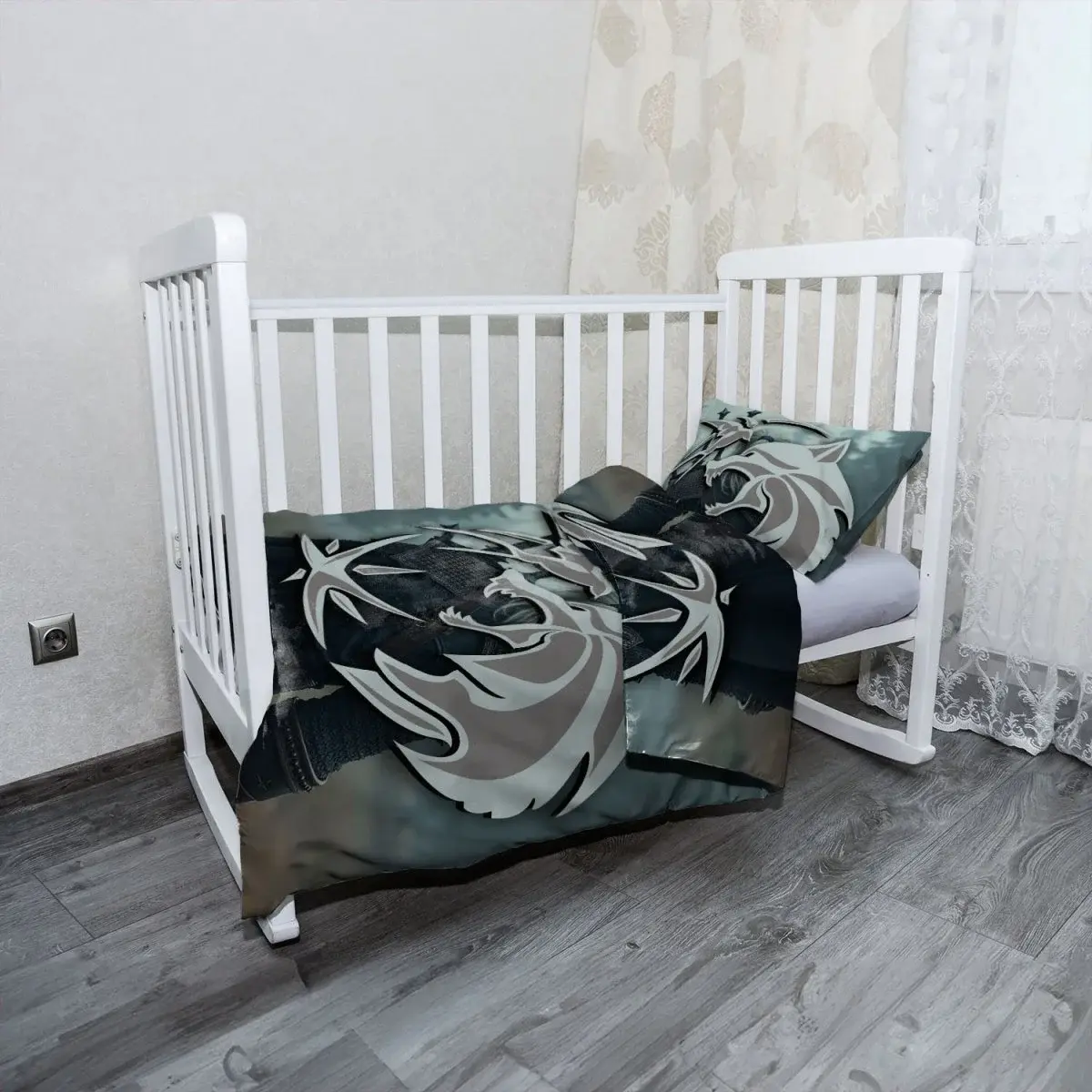 Mikroplyšové dětské povlečení do postýlky Zaklínač V mlze - 120x90 / 40x60