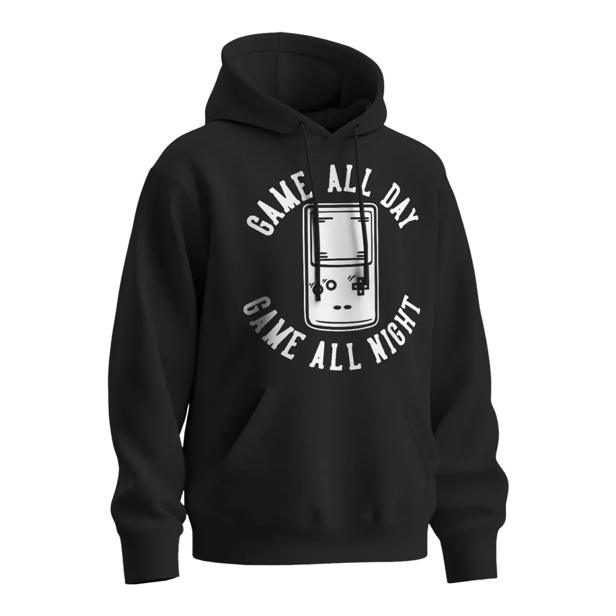 Mikina s potiskem Game all day, game all night - černá 4XL