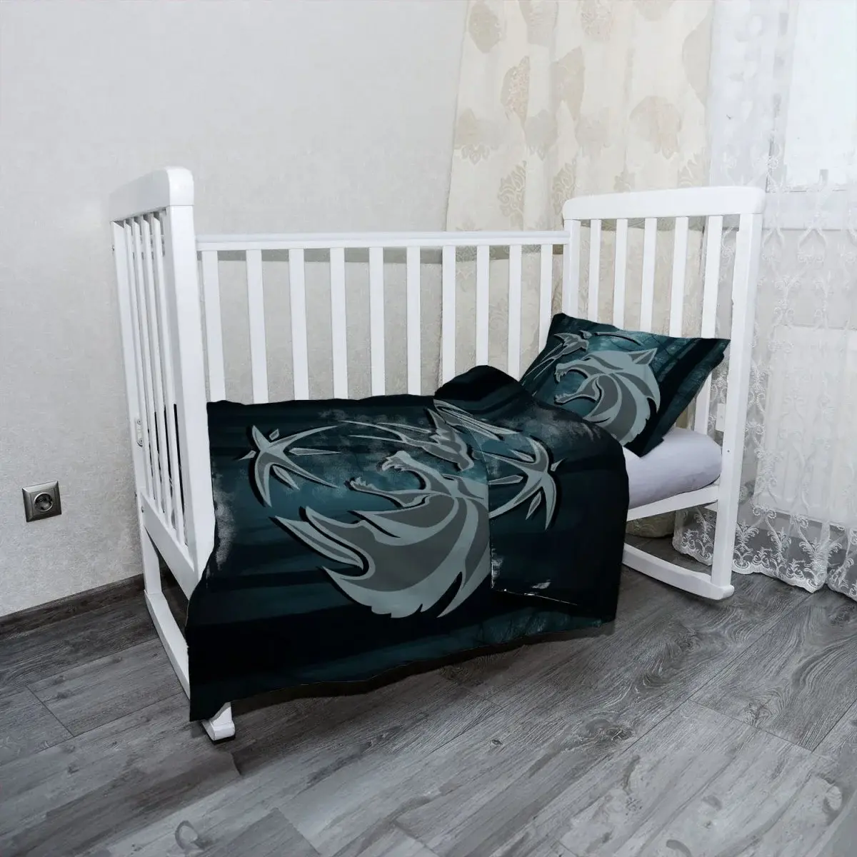 Mikroplyšové dětské povlečení do postýlky Zaklínač V lese - 100x135 / 40x60