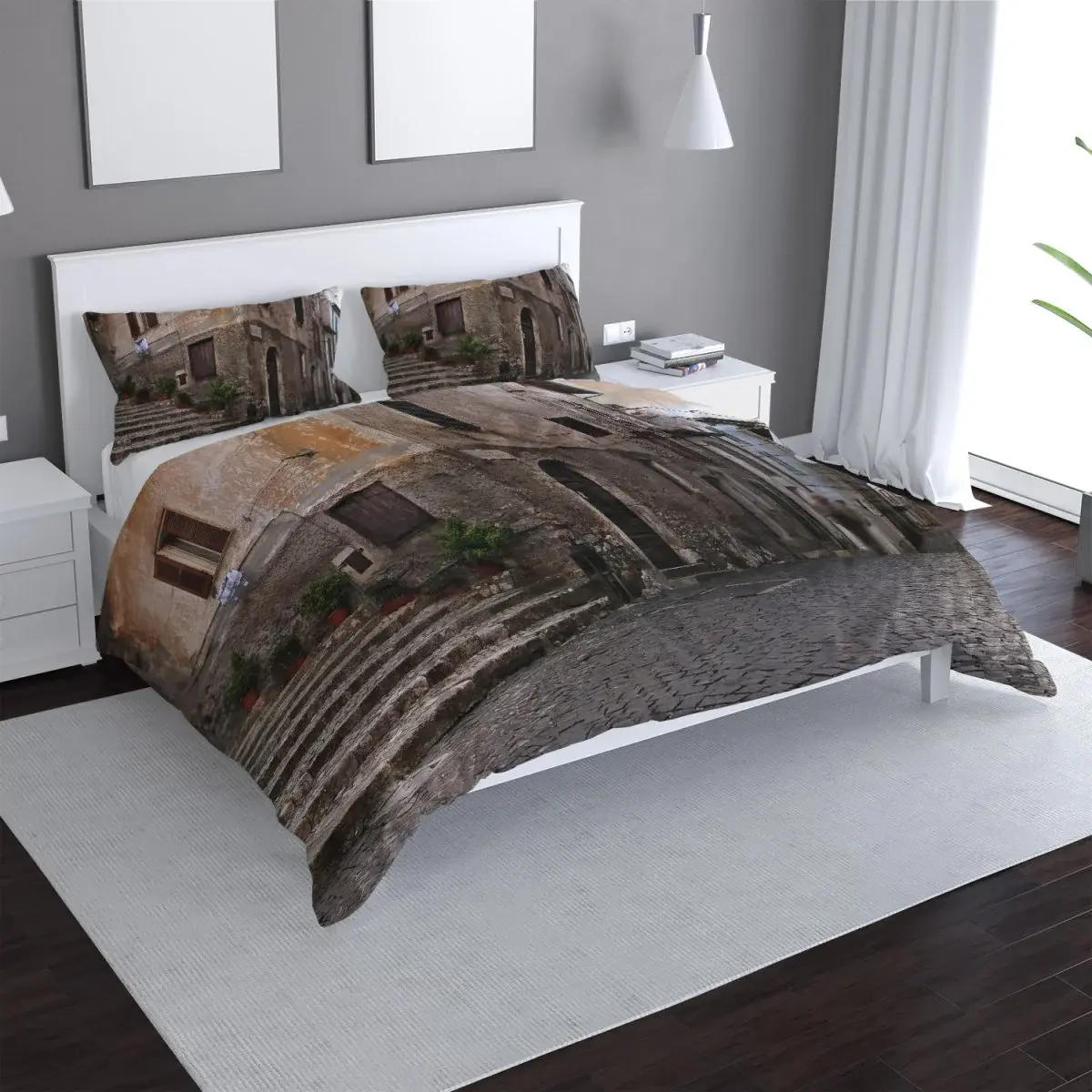 Povlečení Starý dům 2 - 140x220 / 90x70