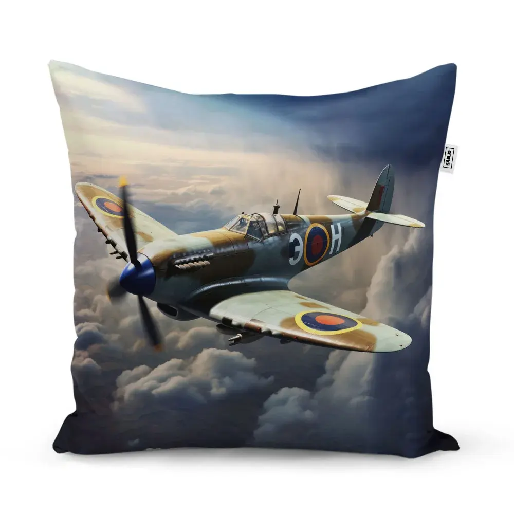 Polštář Stíhačka Spitfire - 50x50 cm