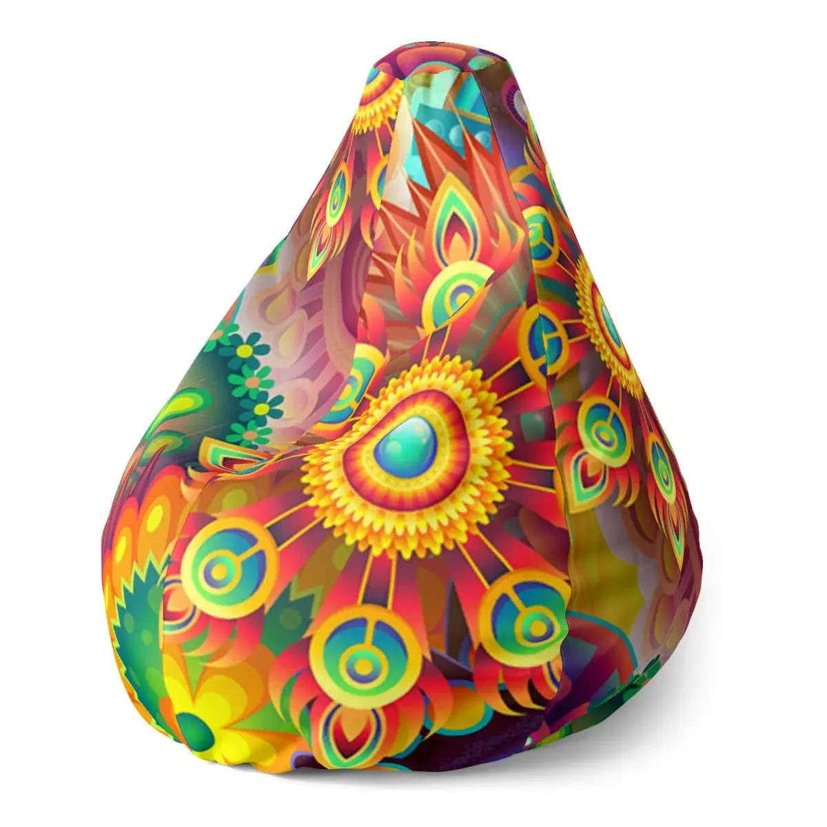 Sedací vak Pear Barevné obrazce - 140 x 100 x 25 cm