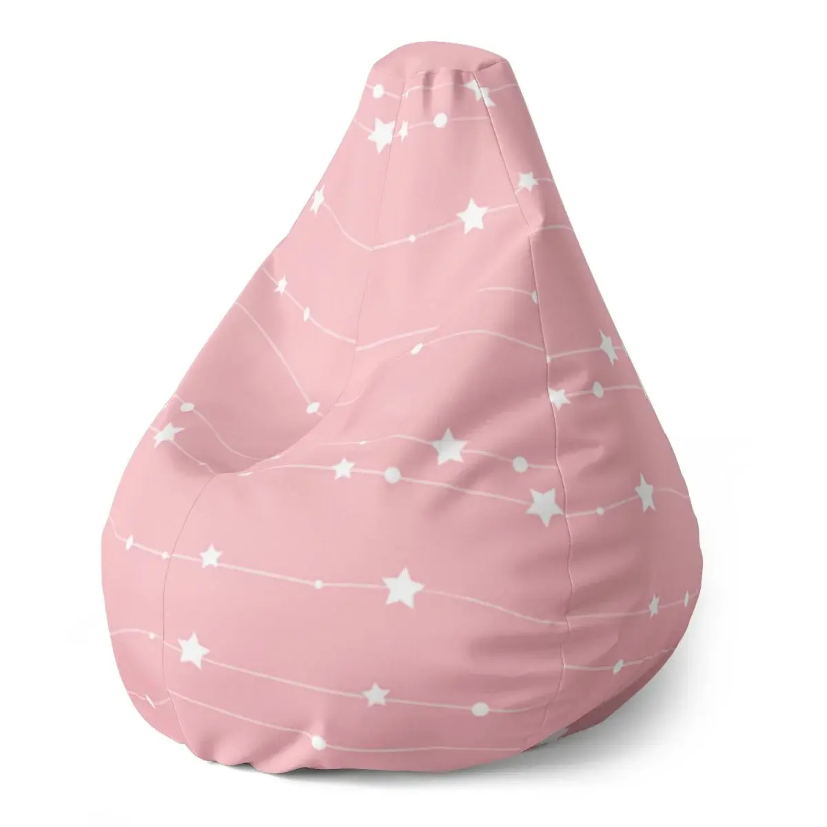 Sedací vak Pear Hvězdy a tečky na provázku - 70 x 95 x 15 cm