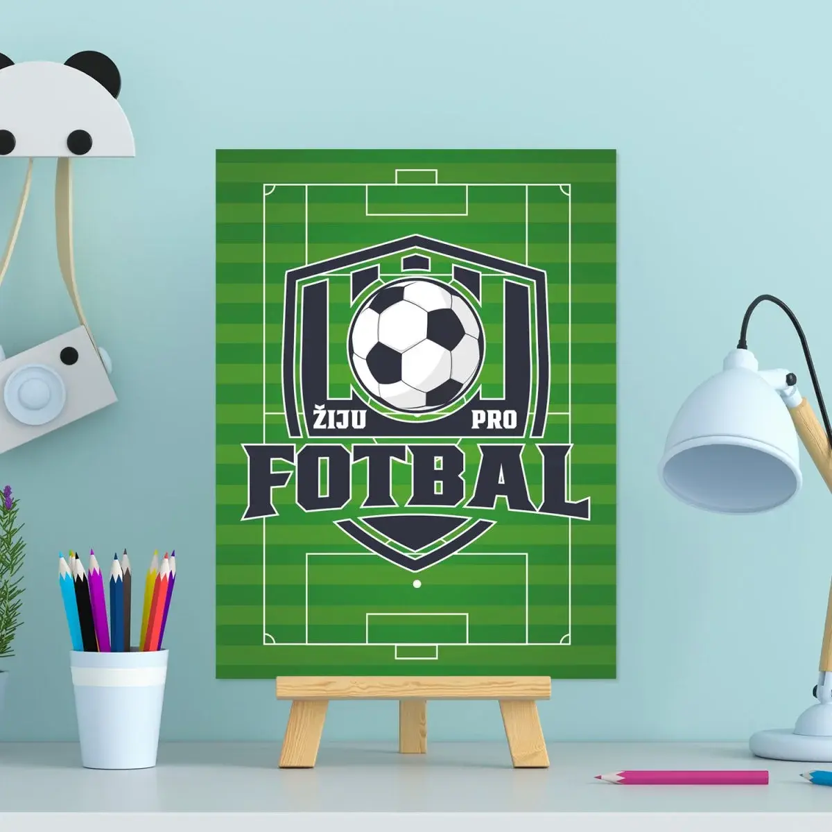 Dárková cedulka Žiju pro fotbal: 30x40 cm