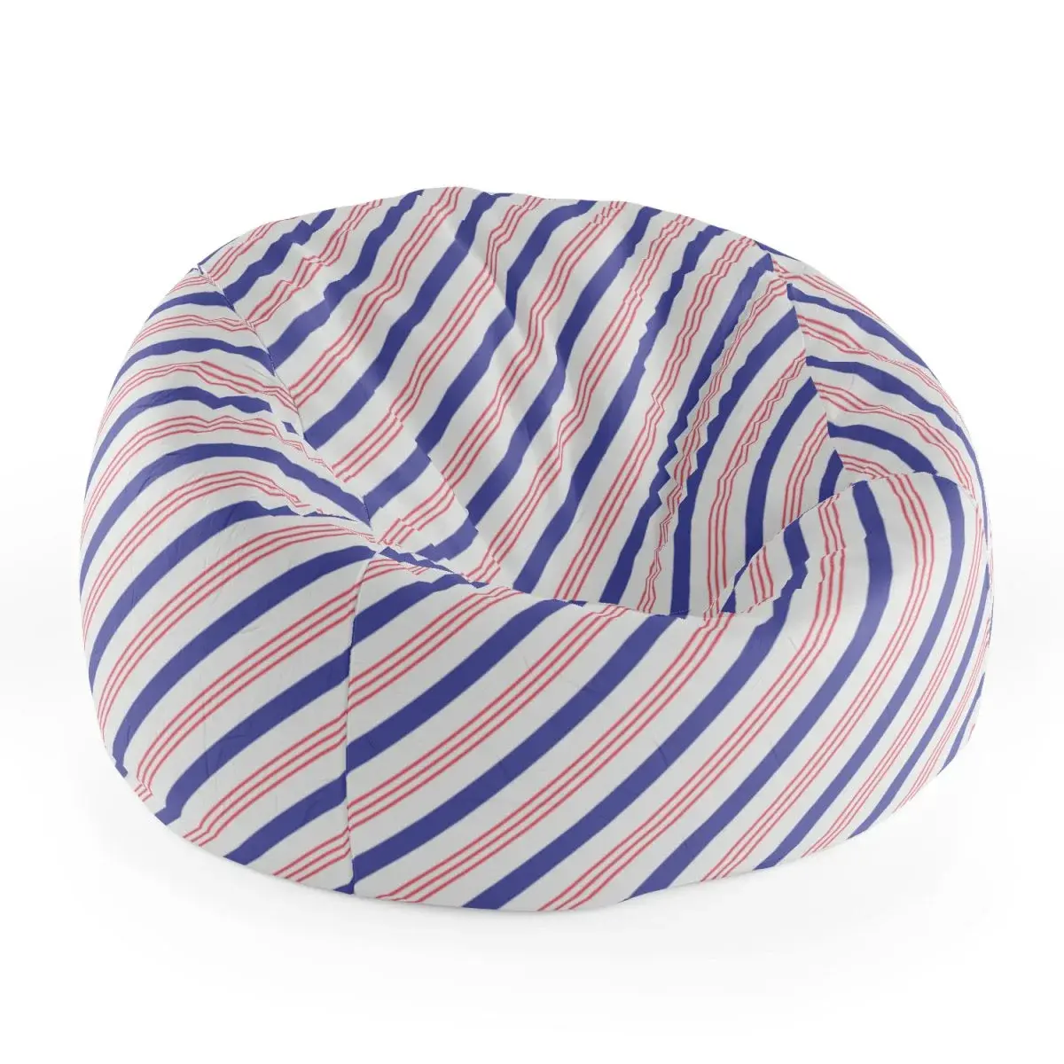 Sedací vak Cocoon Modročervené pruhy - 75 x 45 x 35 cm