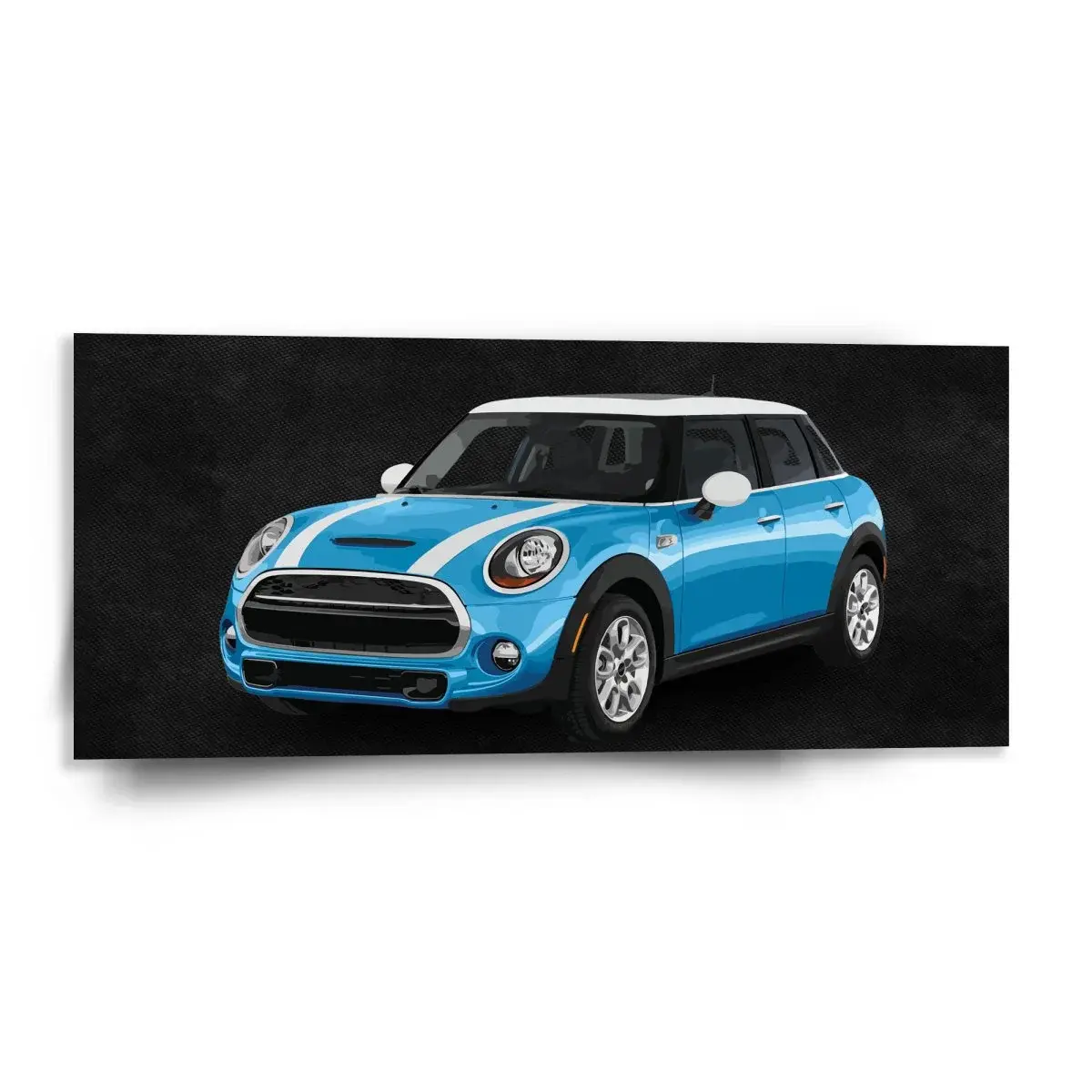Obraz Mini sedan Černé pozadí - 110x50 cm