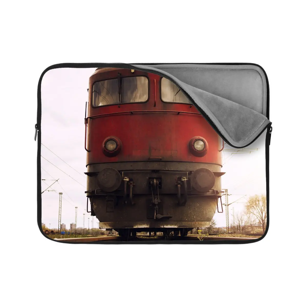 Obal na notebook Červený vlak na kolejích - 13"