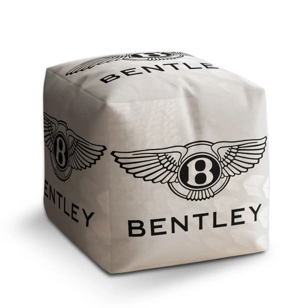 Taburet Cube Bentley na bílé - 50x50x50 cm
