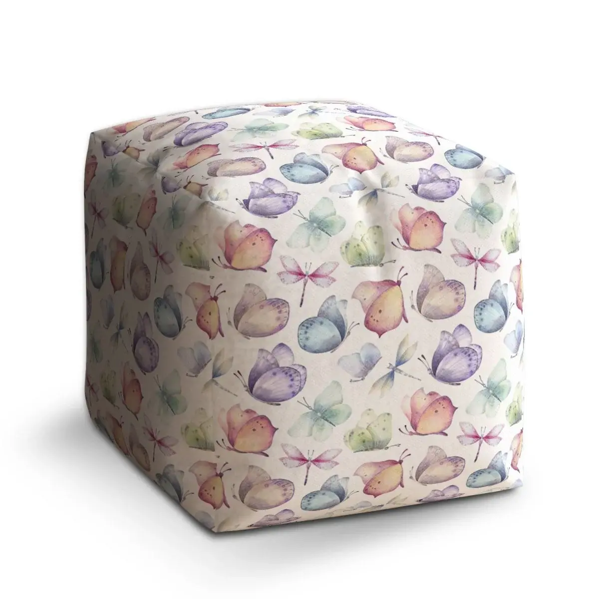 Taburet Cube Slet motýlů - 40x40x40 cm