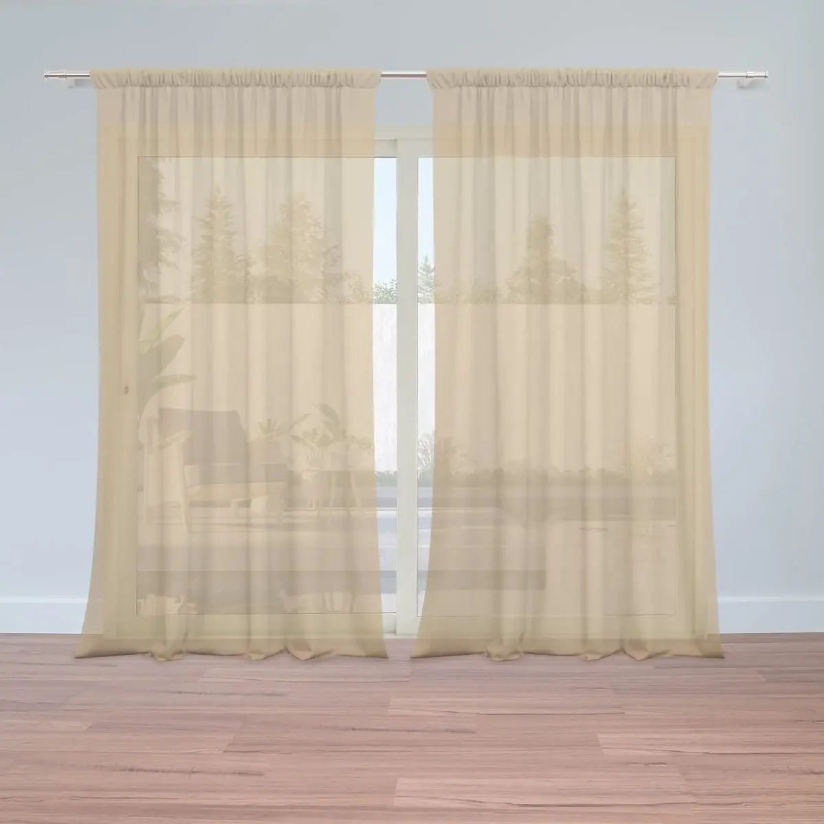 Záclony Béžová: 2ks 150x250cm