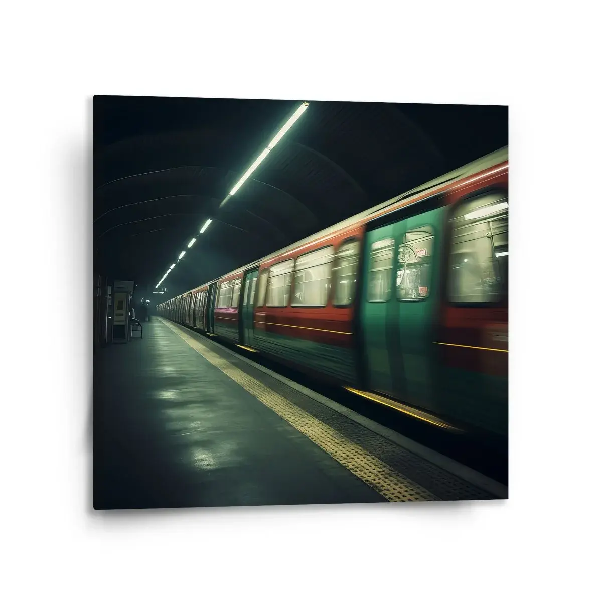 Obraz Metro v tmavé stanici - 110x110 cm