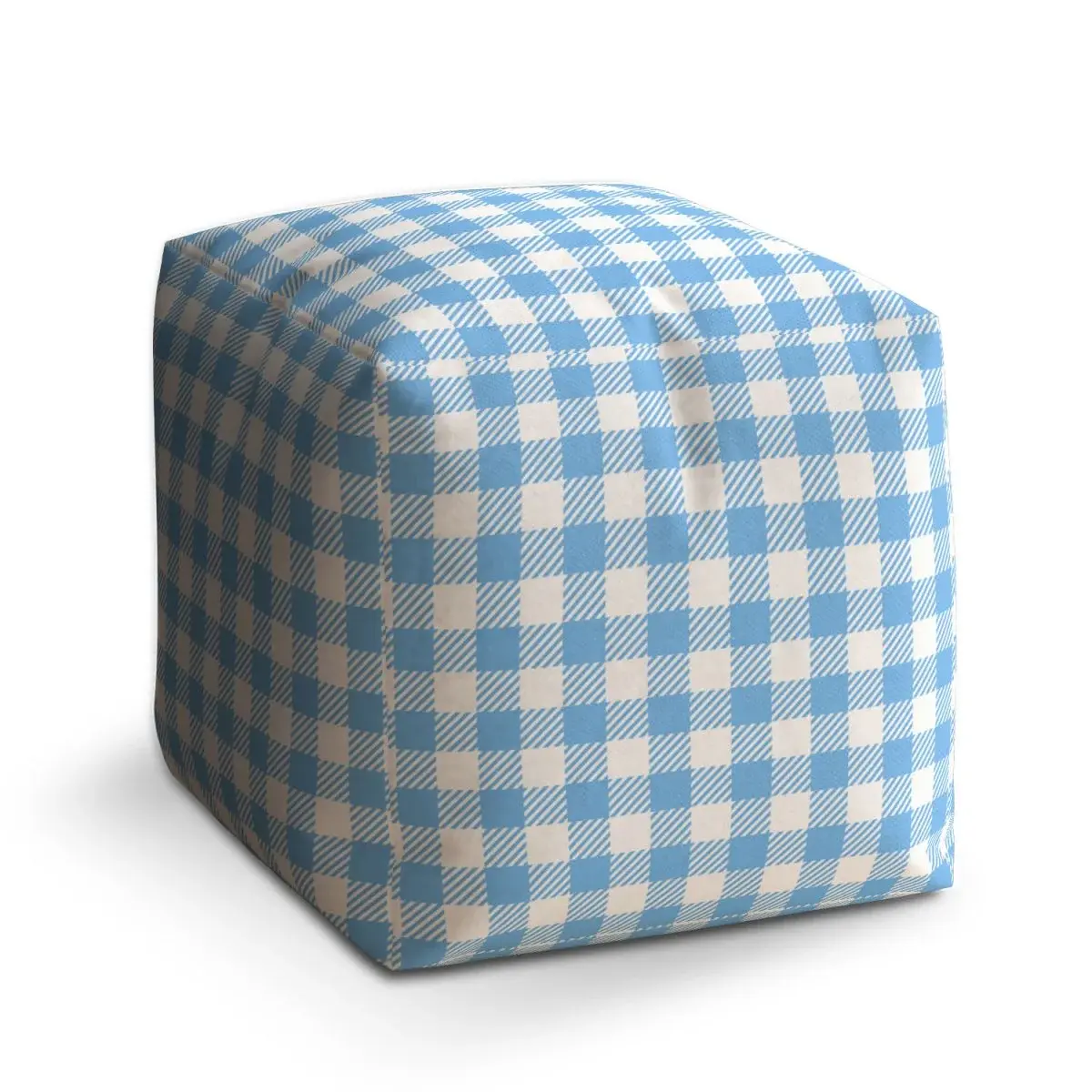 Taburet Cube Košilový vzor - 40x40x40 cm