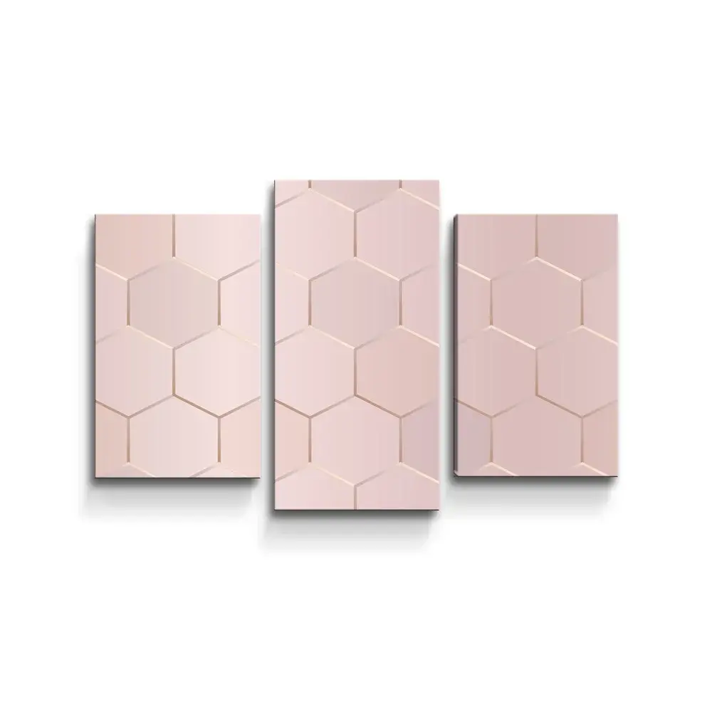 Obraz - 3-dílný Rose gold - 75x50 cm