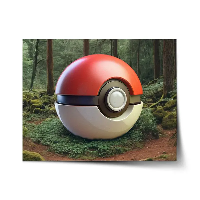 Plakát Pokemon ball Les - 120x80 cm