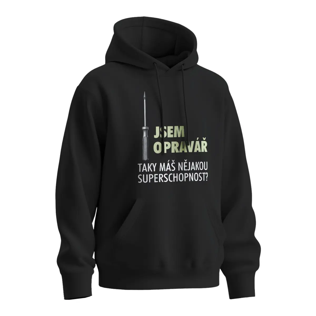 Mikina s potiskem Jsem opravář, taky máš nějakou superschopnost? - černá 5XL