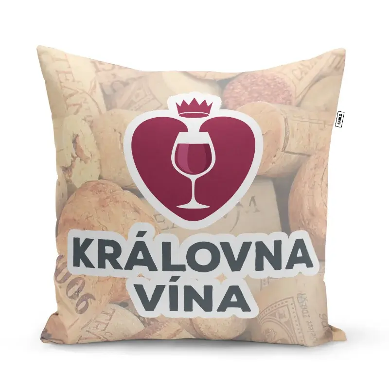 Polštář Královna vína: 40x40 cm