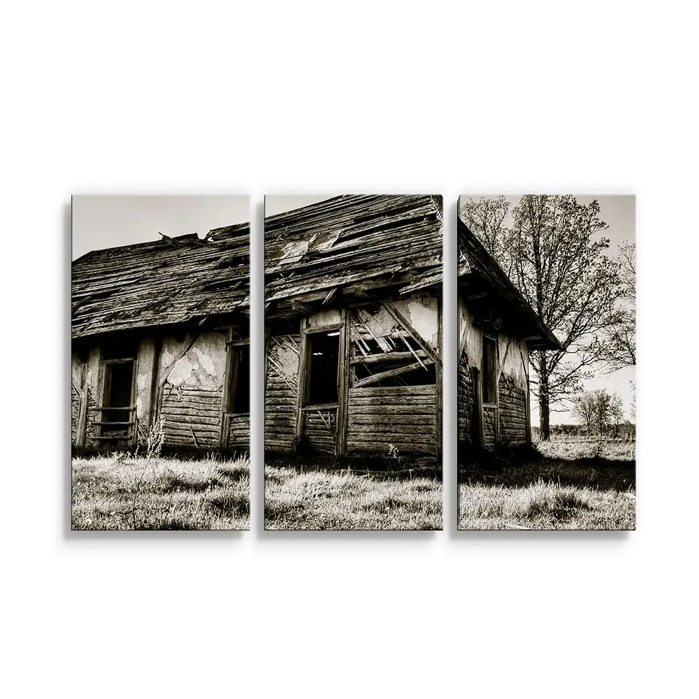 Obraz - 3-dílný Starý dům - 120x80 cm