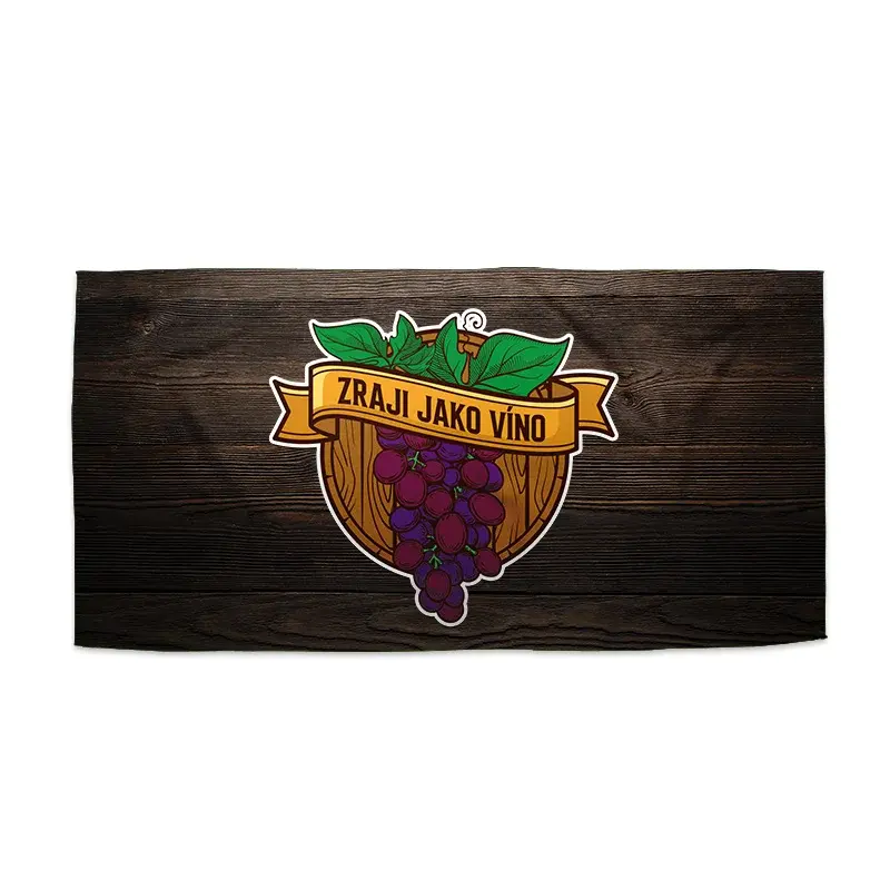 Ručník Zraji jako víno - 70x140 cm
