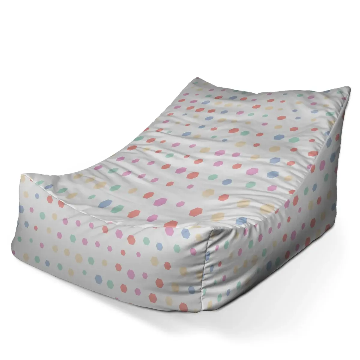 Sedací vak Lounge Různě barevné puntíky - 80 x 95 x 50 cm