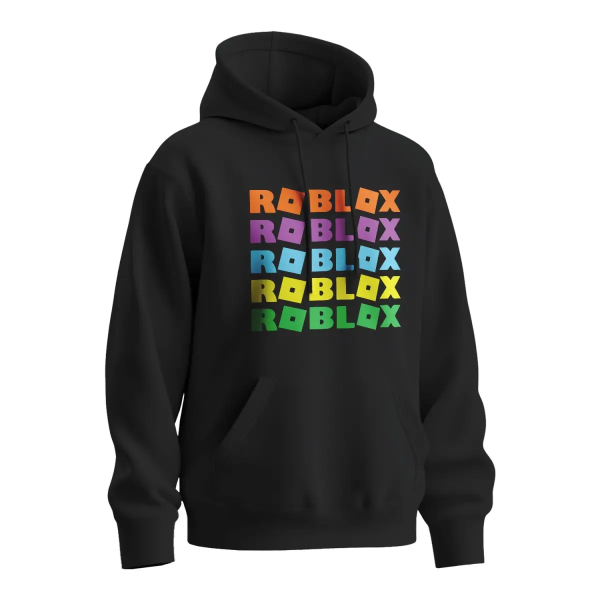 Mikina s potiskem ROBLOX barevný text - černá