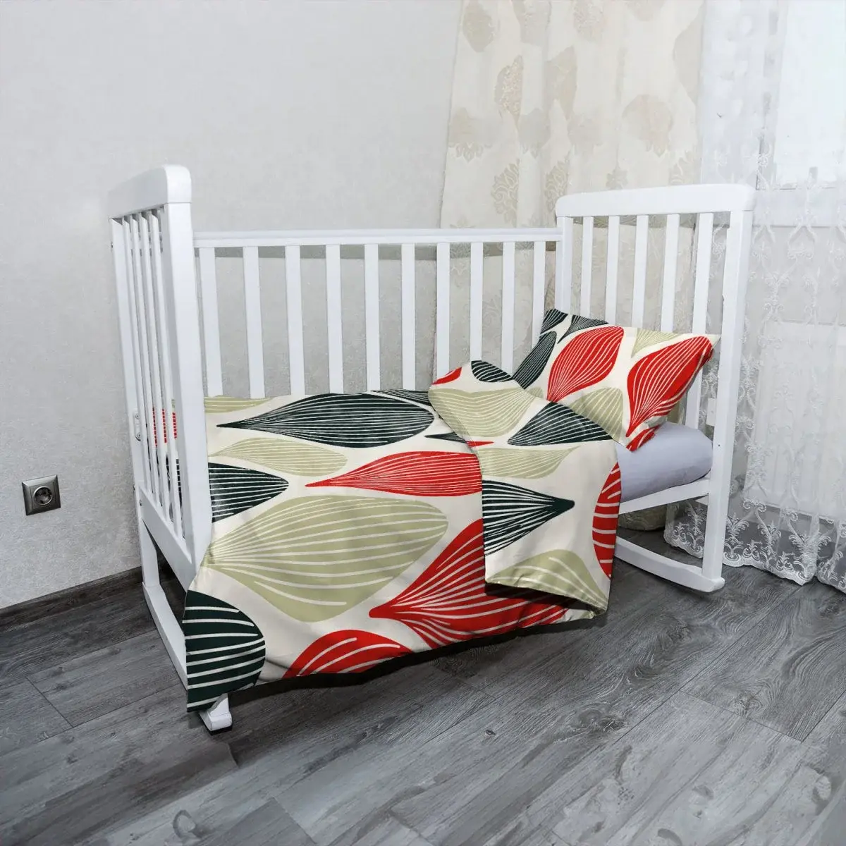 Dětské povlečení do postýlky Hravé šedesátky - 120x90 / 40x60