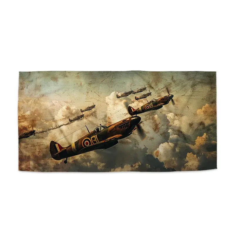 Ručník Stíhačky Spitfire v letecké bitvě - 70x140 cm