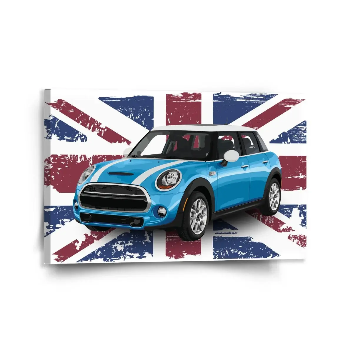 Obraz Mini sedan Britská vlajka - 120x80 cm