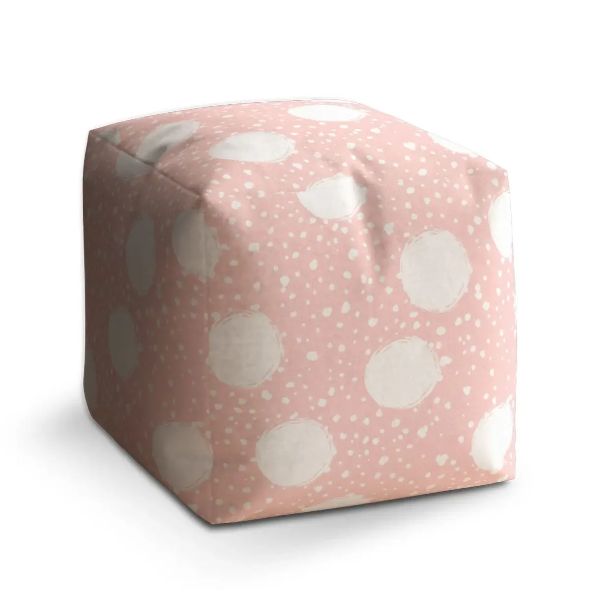 Taburet Cube Bílé fleky - 60x60x60 cm