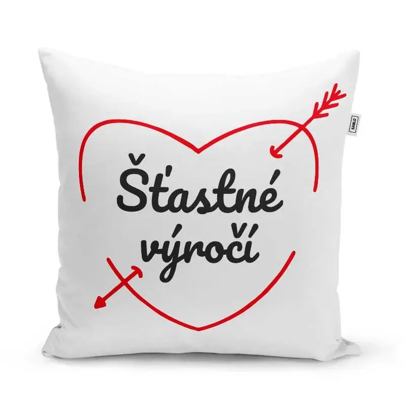 Polštář Šťastné výročí: 40x40 cm