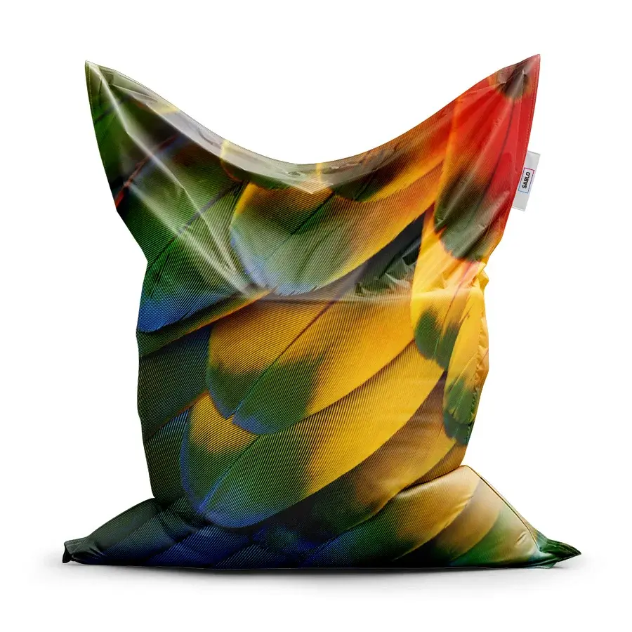 Sedací vak Classic Barevné peří - 150x100 cm