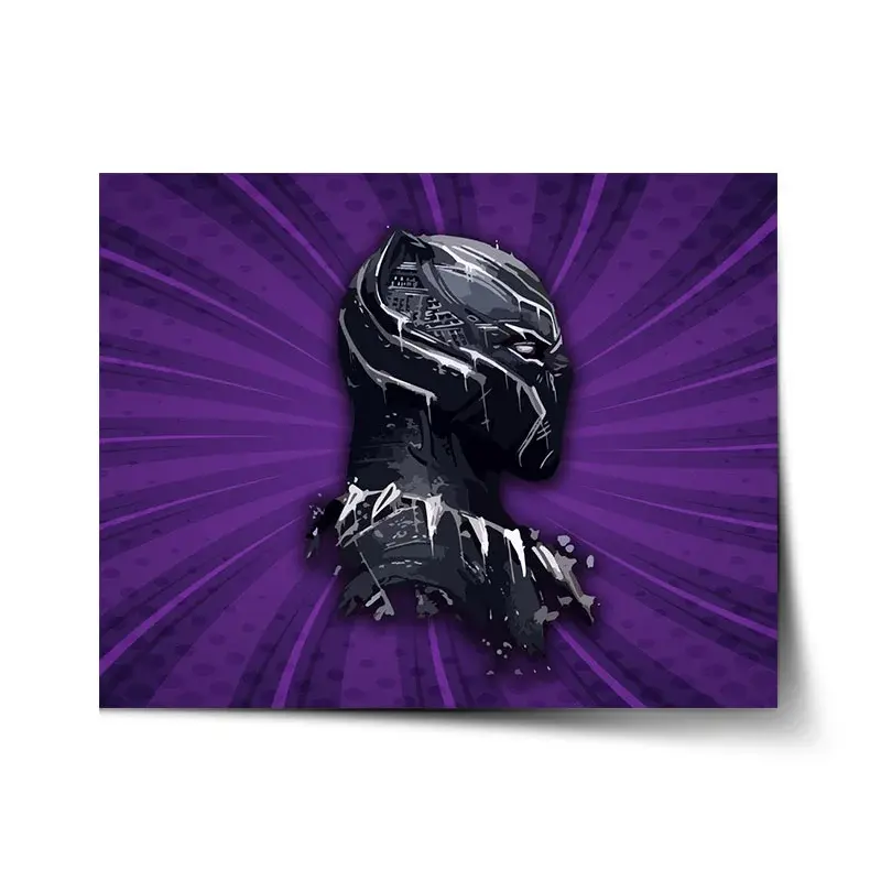 Plakát BLACK PANTHER z profilu Fialový - 60x40 cm